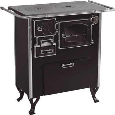 Imagem de Fogão A Lenha Com Forno E Caixa Dir Preto Fornos Pinhal N1