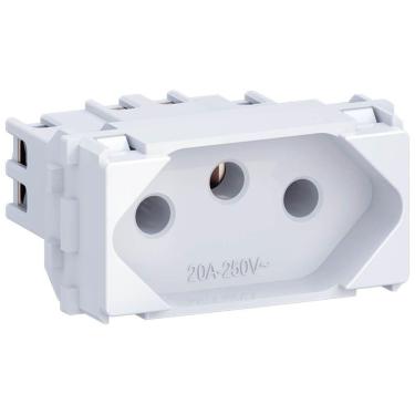 Imagem de Tomada 2p+t Com 20 Ampères 250 Volts Branco - E011100120 - Wetzel