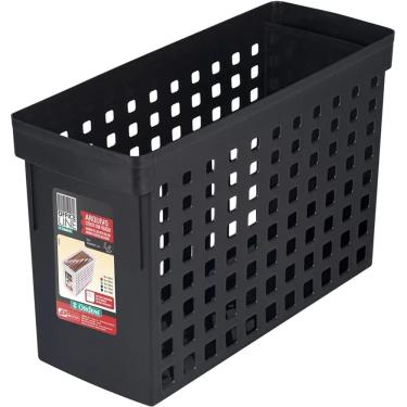 Imagem de Arquivo Organizador Estreito Com Furação 16,4x43x27,1cm Preto - 70022 - Ordene