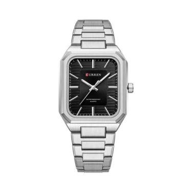 Imagem de Relógio De Quartzo Masculino CURREN Minimalista Retangular Com Ponteir