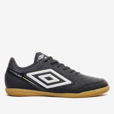 Imagem de Chuteira Futsal Umbro Master Class Club Unissex, Preto, Branco, 41