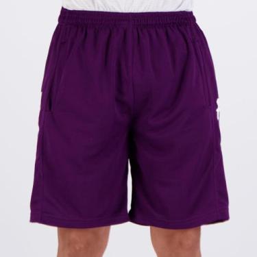 Imagem de Shorts Kappa Ahora Pro Seven Com Bolso Roxo, G