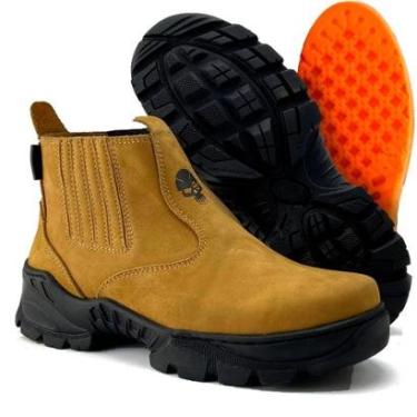 Imagem de Bota Botina Masculina Segurança Trabalho 100% Couro Rural - Armata-Masculino