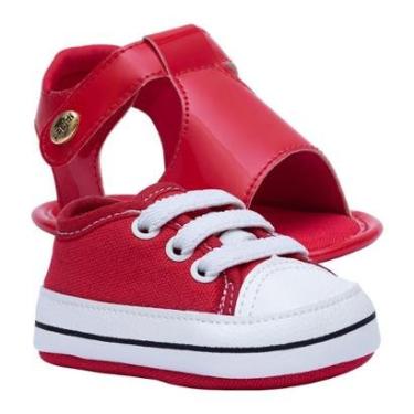 Imagem de Kit Tenis Star E Sandalia Bebe Menina Moda Recem Nascido K38-Feminino