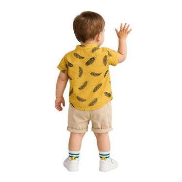 Imagem de Conjunto Roupa Mauricinho Infantil Temático Menino Dourado, Dourado, 3