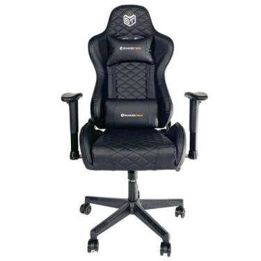 Imagem de Cadeira Gamer Ergonômica Elite Reclinável Apoio Ajustável Preto materi