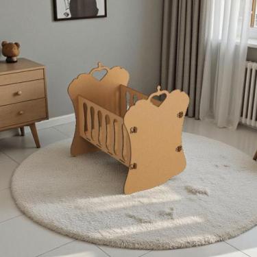 Imagem de Mini Berço Para Bebê Reborn Natural - Drop de Casa