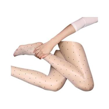 Imagem de Meias-calças Vintage De Cintura Alta Com Bolinhas Para Mulheres, 10D, 