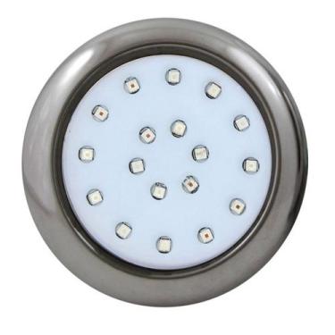 Imagem de Luminária de Piscina LED RGB Iluctron Borda Inox 9w 80mm