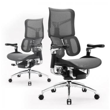 Imagem de Cadeira Ergonômica SIHOO Doro S300 com Suporte Lombar Duplo Dinâmico, Apoios de Braço 6D Coordenados, Ajustável Giratória para Computador
