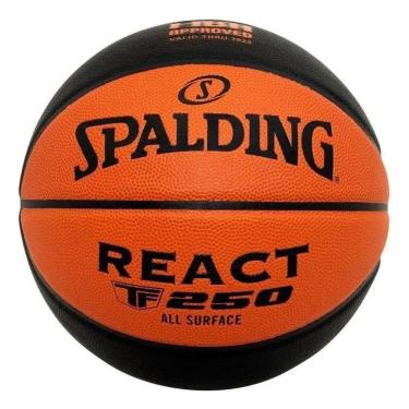 Imagem de Bola Basquete Spalding React Tf-250 Fiba Lar/pto-Unissex