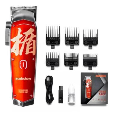 Imagem de Cortador De Cabelo Madeshow M10 Preto 127/220v Profissional, Vermelho,