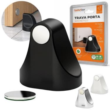 Imagem de Trava Porta Magnético Comfort Door Variação Cores, preto