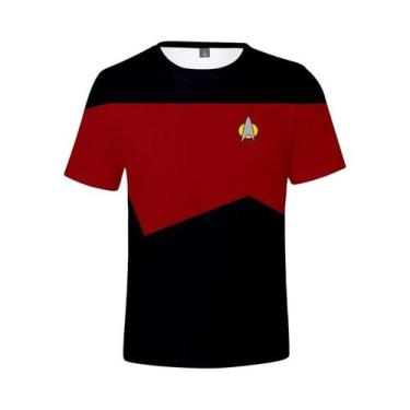 Imagem de Camiseta Unissex plus Size Star Trek Harajuku Streetwear De Manga Curt