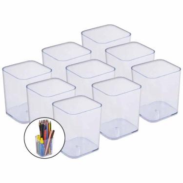 Imagem de Kit 9 Porta Lápis Caneta Objeto Organizador Multiuso Dello - Delo