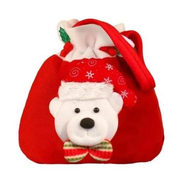 Imagem de Sacos De Presente De Natal Para Crianças 4 Peças Saco De Flanela Com C