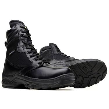 Imagem de Bota Tática com Zíper Thor Alpha Preto Extra Leve Anti Perfuro, Preto,