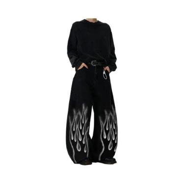 Imagem de Calças Jeans Masculinas Largas De Verão E Primavera, Estilo Solto, Cor