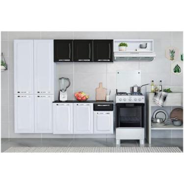 Imagem de Cozinha Completa Branca e Preta em 100% Aço 4 Peças Amanda - Itatiaia,