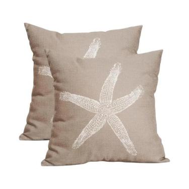 Imagem de Capas De Almofada Estrela-do-mar Azul Marinho 18x18 Polegadas, Estilo 