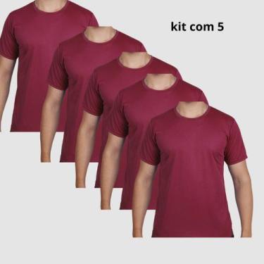 Imagem de Kit 5 Camiseta Unisex Dry Fit Academia Corrida Leve - Elisa Lucas, Bor