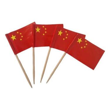 Imagem de Espeto Bandeira China Hambúrguer Buffet 1.000 Un - Oriental