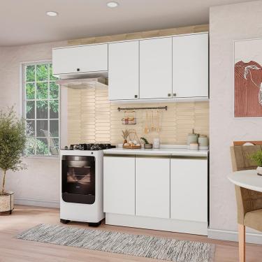 Imagem de Armário De Cozinha Compacta 100% Mdf 200cm Branco Celeste Kappesberg