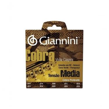 Imagem de Corda para Viola Caipira Gesvm Núcleo em Aço Revestimento Cobre Prateado Cobre Giannini