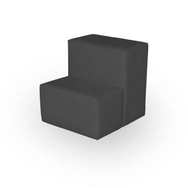 Imagem de Escada Escadinha Auxiliar Para Pedicure Maca Estética Corino Cinza