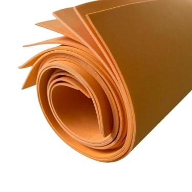 Imagem de Placa de EVA Dubflex Atóxica para Artesanato 40cm X 60cm Espessura 1 e 5mm Kit com 10 Folhas Laranja