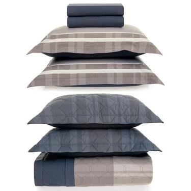 Imagem de Jogo de Colcha e Lençol Queen Karsten Percal 200 Fios 100% Algodão Est