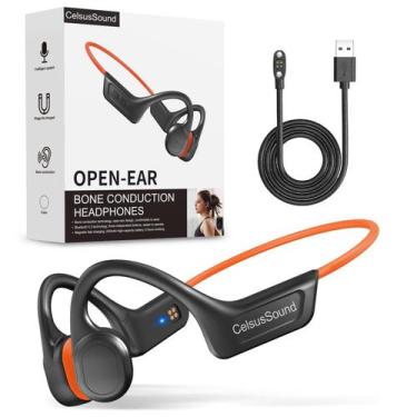 Imagem de Fones de ouvido de condução óssea CelsusSound atualizados IPX7 Orange 