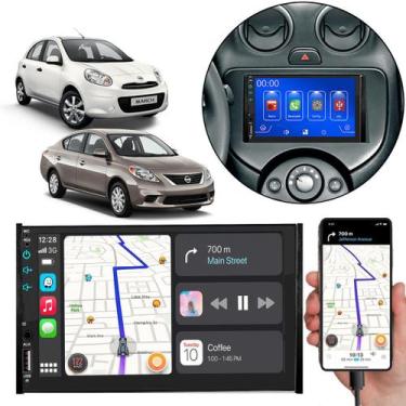 Imagem de Kit Multimídia Mp5 Carplay Versa March  2010 11 2013 7 Pol Touch-scree