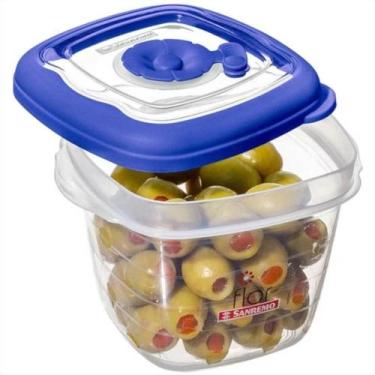 Imagem de Pote Quadrado Alto Pequeno Cores 458ml - 708-5 - Sanremo Pote Sanre Sa