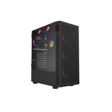 Imagem de Gabinete Gamer Bolter Black Vulcan - Lateral Em Vidro - Pcyes - Gbbvpb