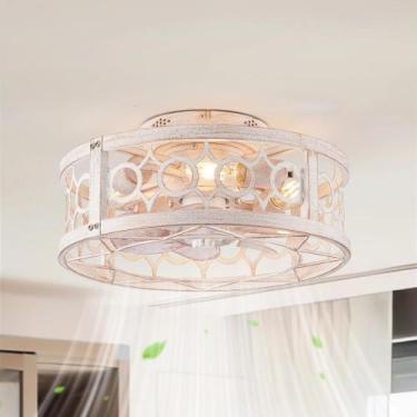 Imagem de Ventilador de teto LEDIARY 16" Caged Light 6 Speed Remote