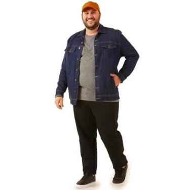 Imagem de Calça Masculina Plus Size Moletom Flanelada Malwee - PRETO - G2-Masculino
