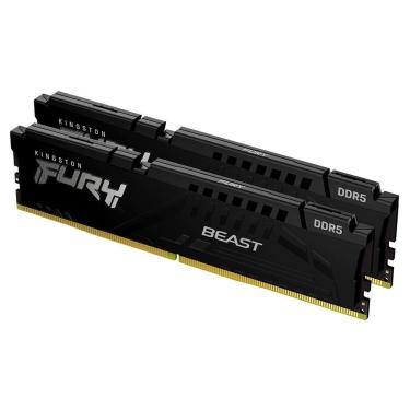 Imagem de Memória RAM Kingston Fury Beast, 32GB (2x16GB), 5200MHz,DDR5,CL40, para Intel XMP, - KF552C40BBK2-32-Unissex