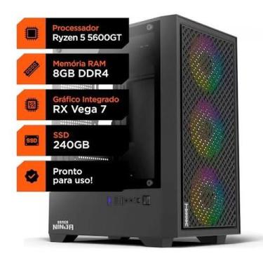 Imagem de Computador PC Gamer Soldier AMD Ryzen 5 5600GT 8GB DDR4 SSD 240GB Rade
