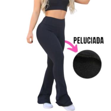 Imagem de Calça Flare Peluciada Bella Fiore Bailarina Legging Cintura Alta Feminino-Feminino