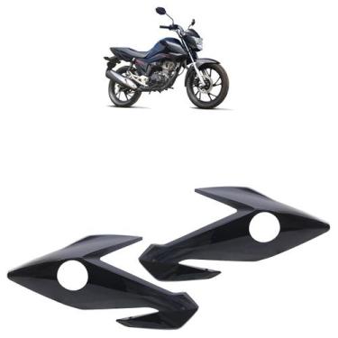 Imagem de Par Carenagem Lateral Farol CG 160 Modelo 2022 Titan 2023 Preto - Auto