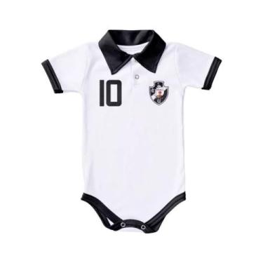 Imagem de Body Pólo Bebê Vasco Branco Manga Curta - Torcida Baby, Branco, G