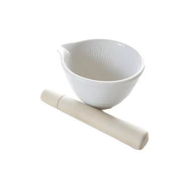 Imagem de Suribachi Tigela Amassador Temperos 7,5cm Com Pilão Pequeno - ORIENTAL