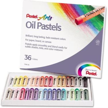 Imagem de Giz Pastel Oleoso Com 36 Cores Pentel Arts Tecnologia Japonesa
