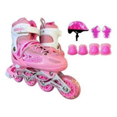 Imagem de Patins Inline Roller Semi Profissional Base Alumínio Abec 7 + KIT PROT