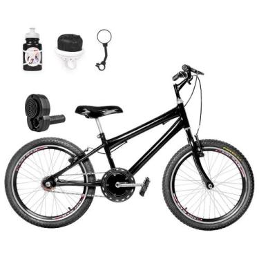 Imagem de Bicicleta Infantil Masculina Aro 20 Aero + Kit Passeio e Acelerador - 