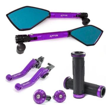 Imagem de Manete Peso Manopla Retrovisor Cb300r Strada Twister - Stark Race, Rox