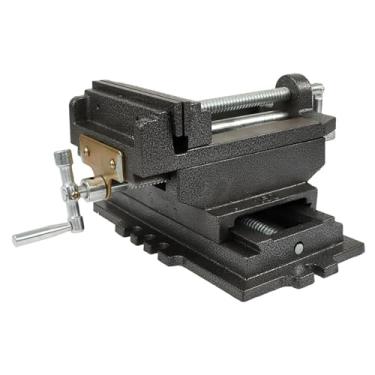 Imagem de findmall Torno de broca deslizante transversal de 15 cm para serviço pesado de bancada composto de broca de torno de deslizamento cruzado X-Y Torno composto adequado para fresadora CNC, máquina de perfuração e outros equipamentos mecânicos