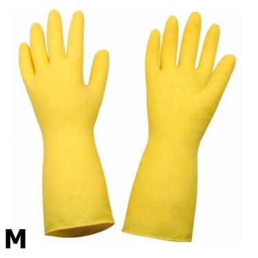 Imagem de Luva De Limpeza Multiuso Amarela Borracha Latex Light M - SANRO