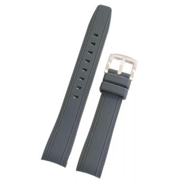 Imagem de Pulseira Relógio Silicone 20mm, Encaixe Curvo.LC28 - Marcofox, Cinza, 